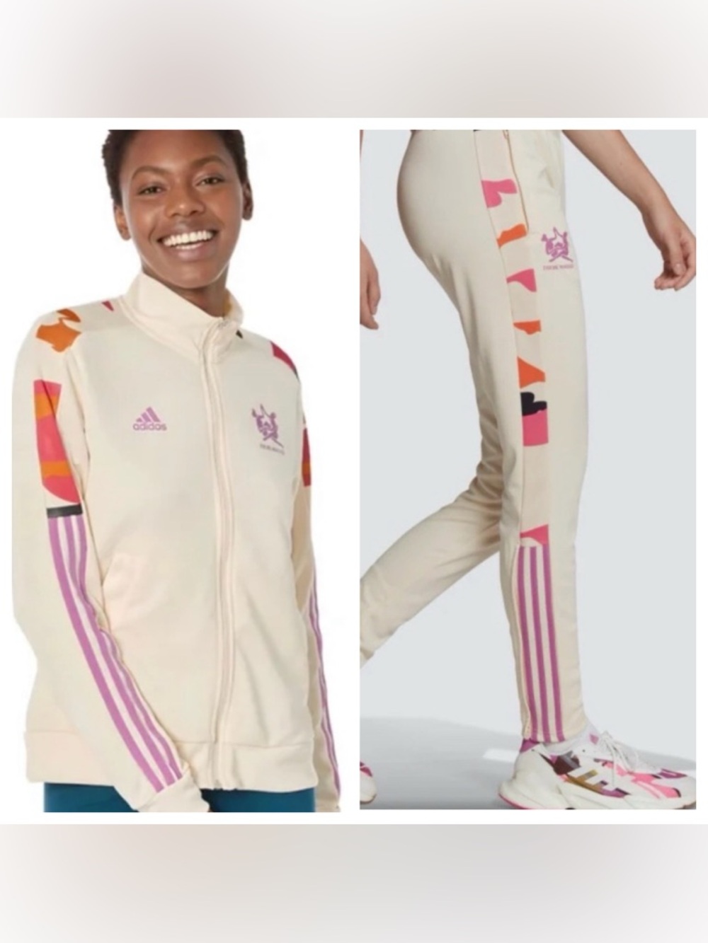 Thebe Magugu x Adidas Tracksuit / Tiro Pants (set) with Pink Accents